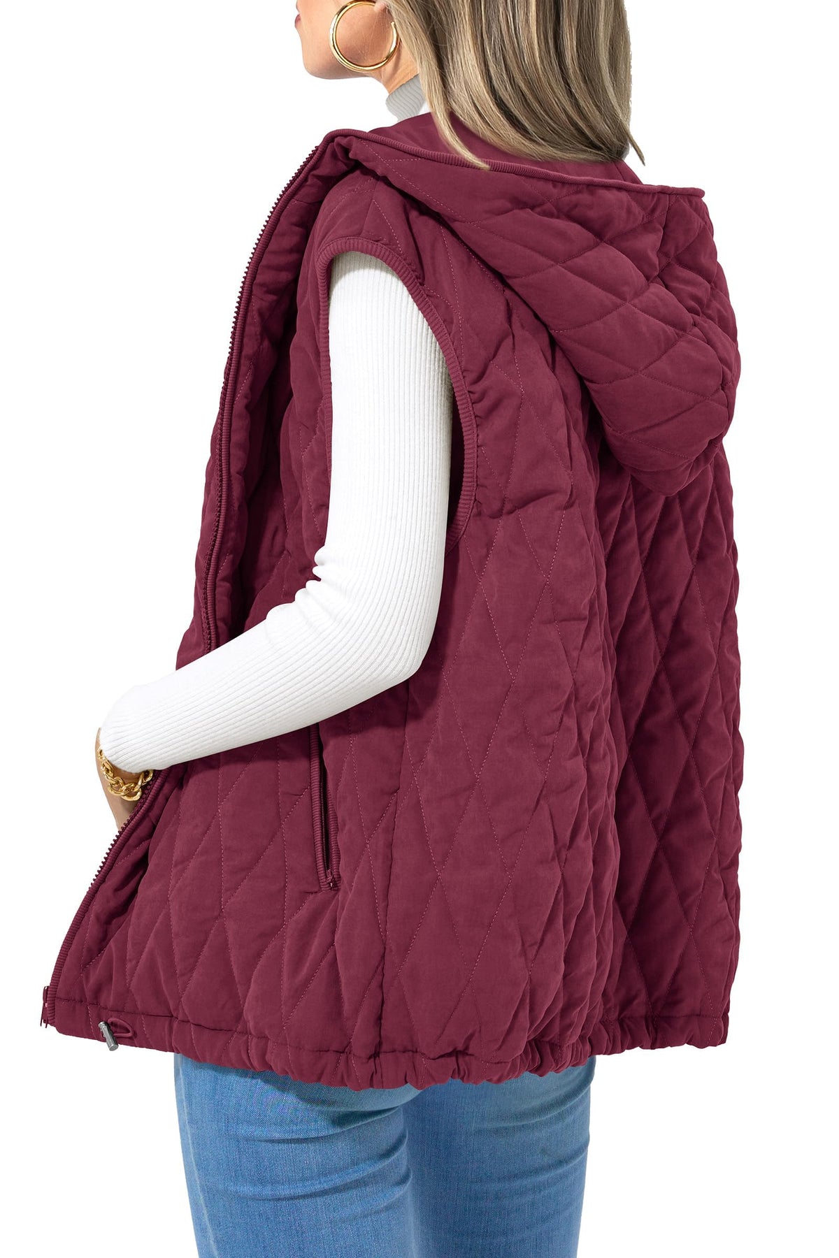 PRETTYGARDEN Women's Fall Fashion Vest Zip Up Jacket