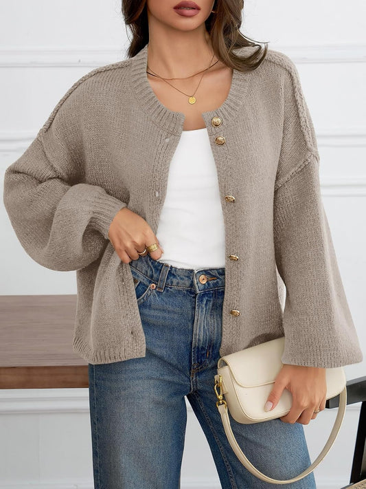 Saodimallsu Womens Oversized Cardigans Long Sleeve Chunky Sweater Coats