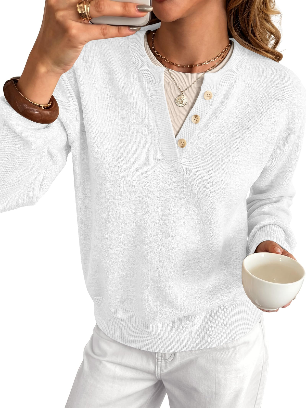 ANRABESS Sweaters for Women 2026 Fall Long Sleeve Lightweight Pullover Tops