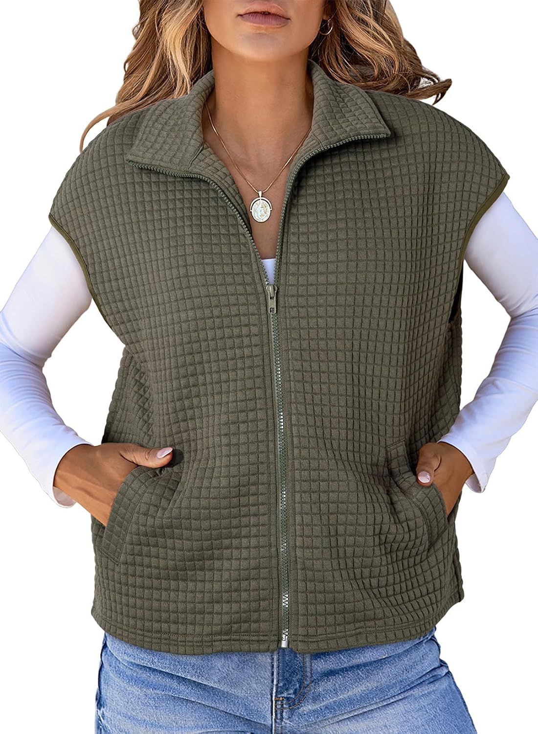 Dokotoo Womens Vest Tops 2026 Fall Cap Sleeve Waffle Knit Vests
