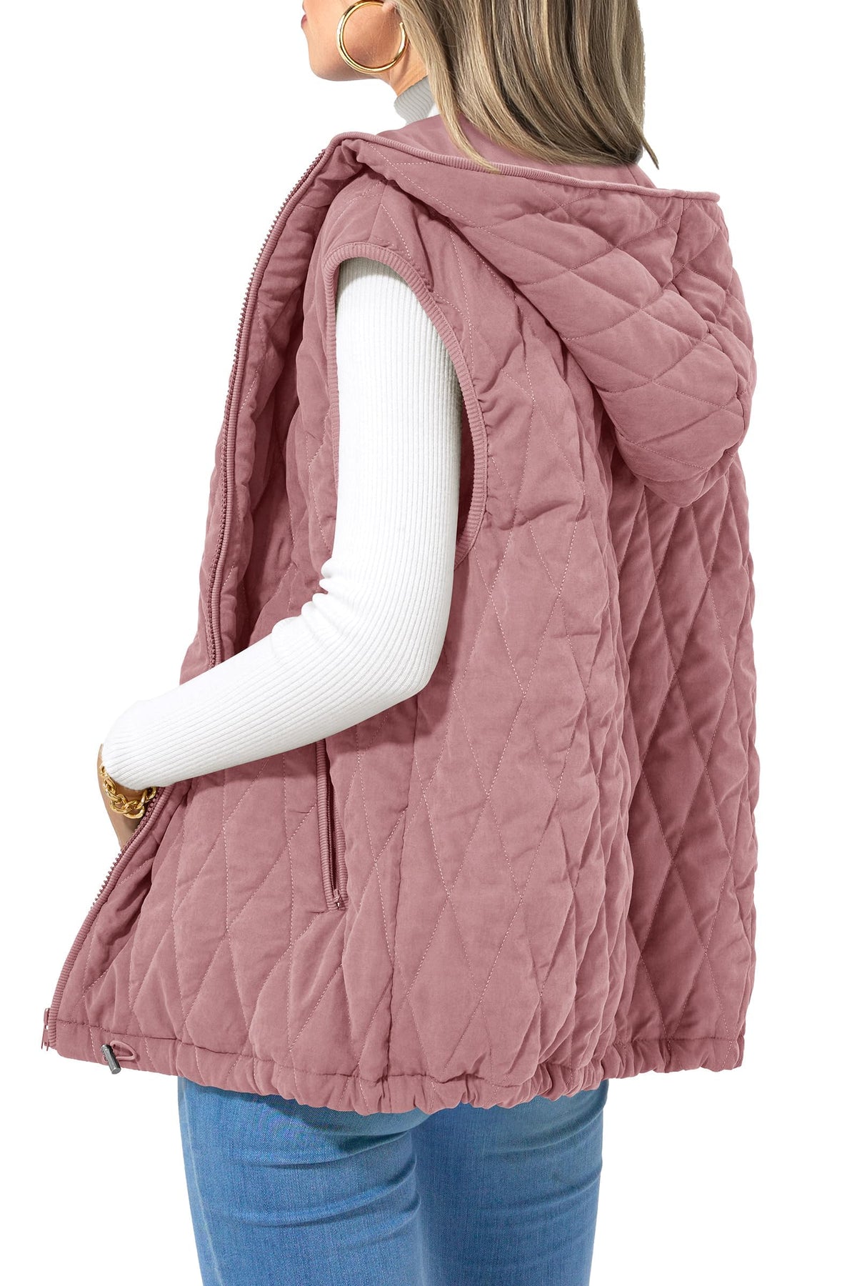 PRETTYGARDEN Women's Fall Fashion Vest Zip Up Jacket