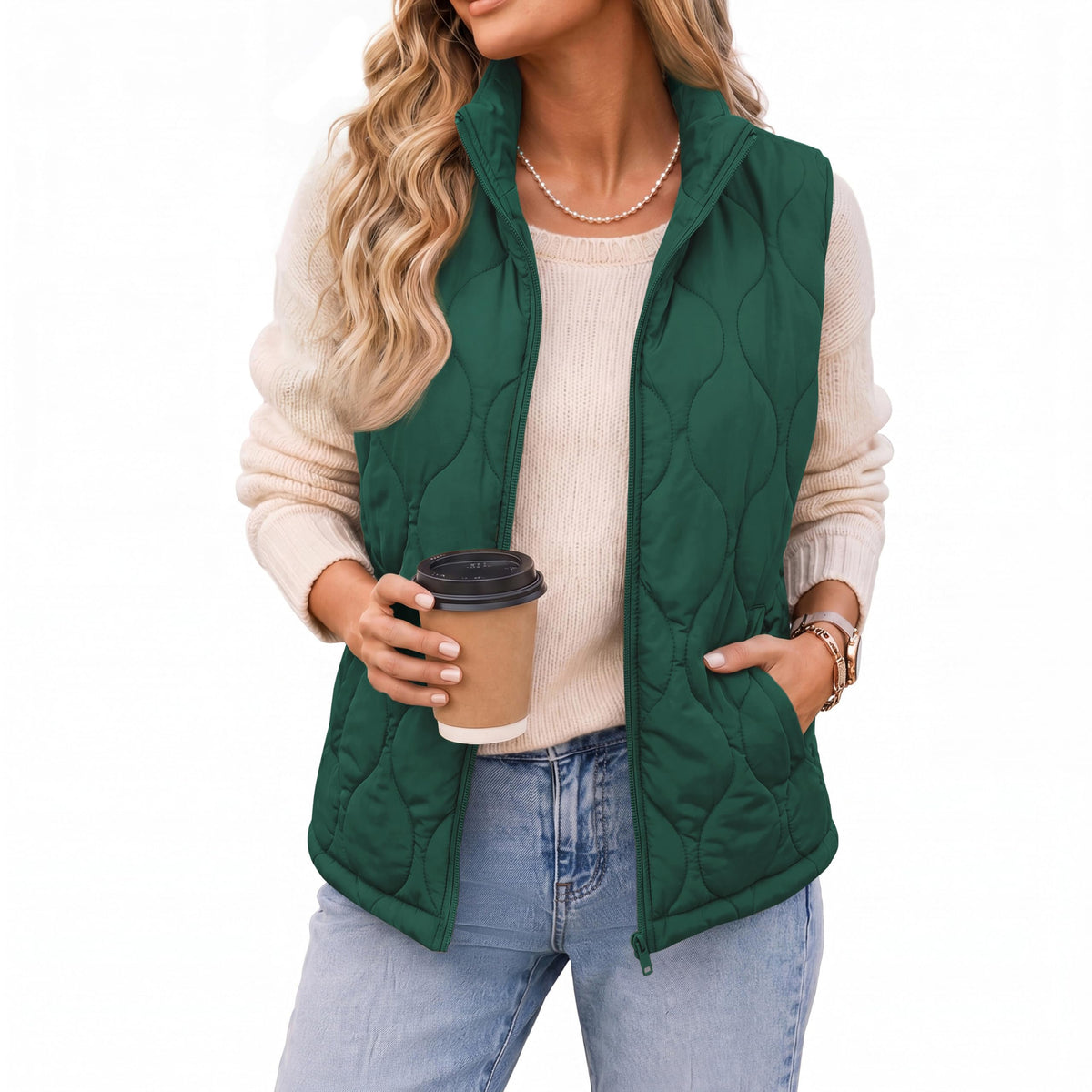 Zeagoo Womens Puffer Vest Lightweight Quilted Coat Sleeveless Jackets