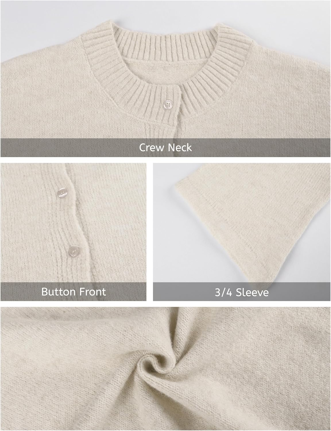 Springrain Lightweight Cardigans for Women Cropped Knit Sweater