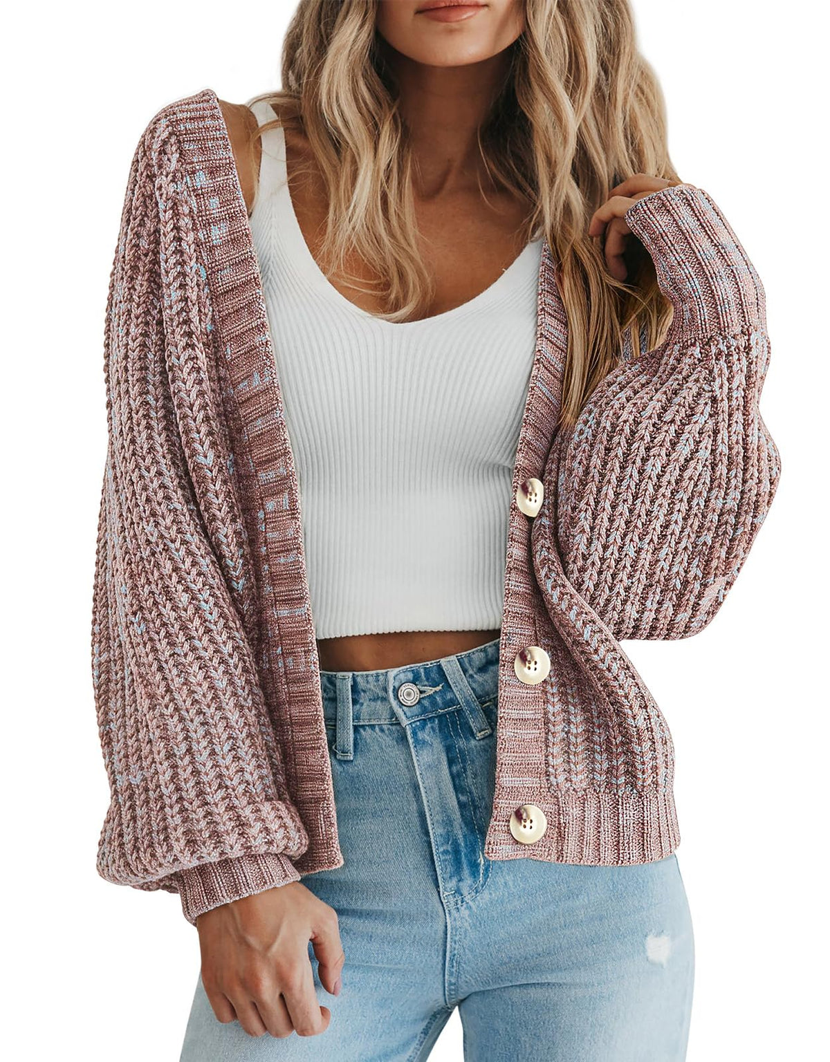 PRETTYGARDEN Women's Chunky Knit Open Front Cardigan Sweaters Fall Outfits