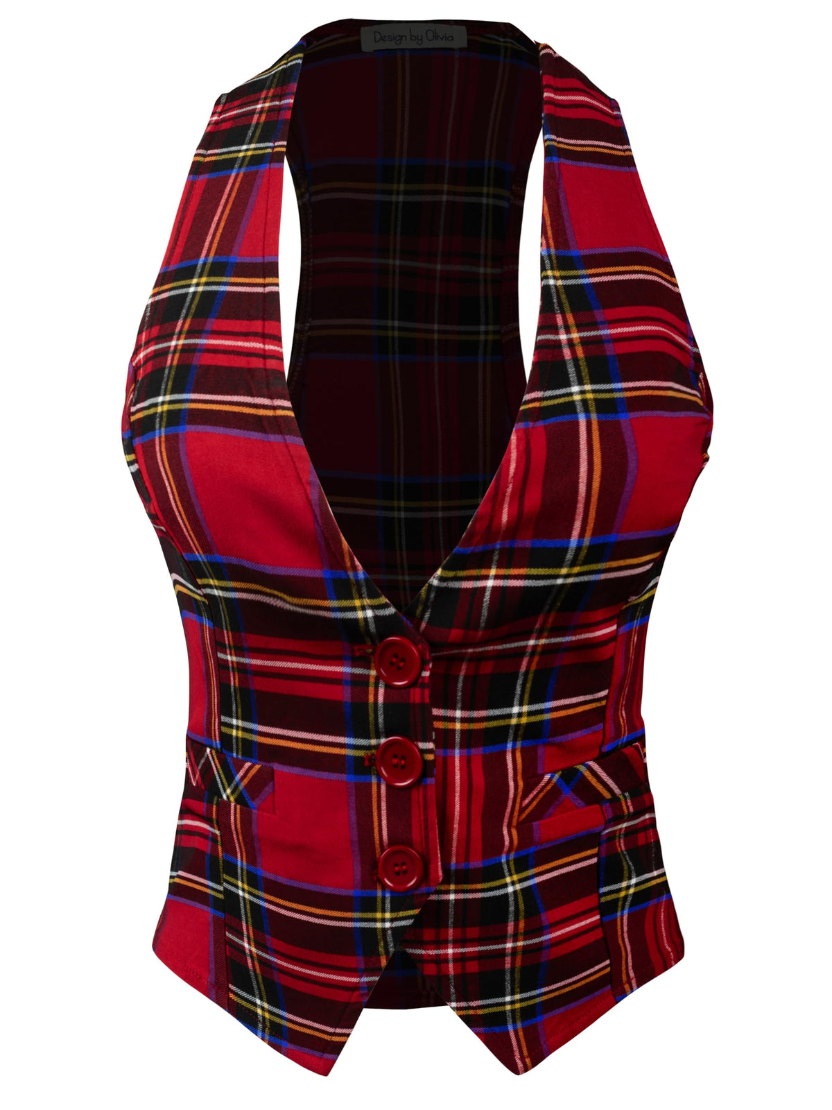 Design by Olivia Women's Racerback Tuxedo Vest