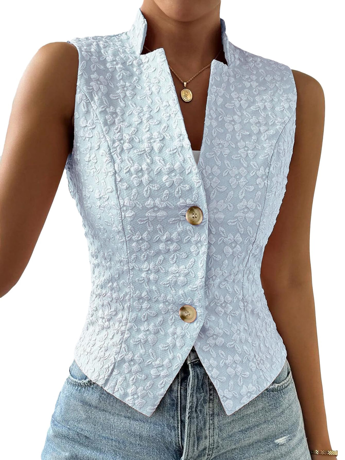 Mina Self Women's Sleeveless Sweater Vest,Knit Stretchy Dressy Casual Top