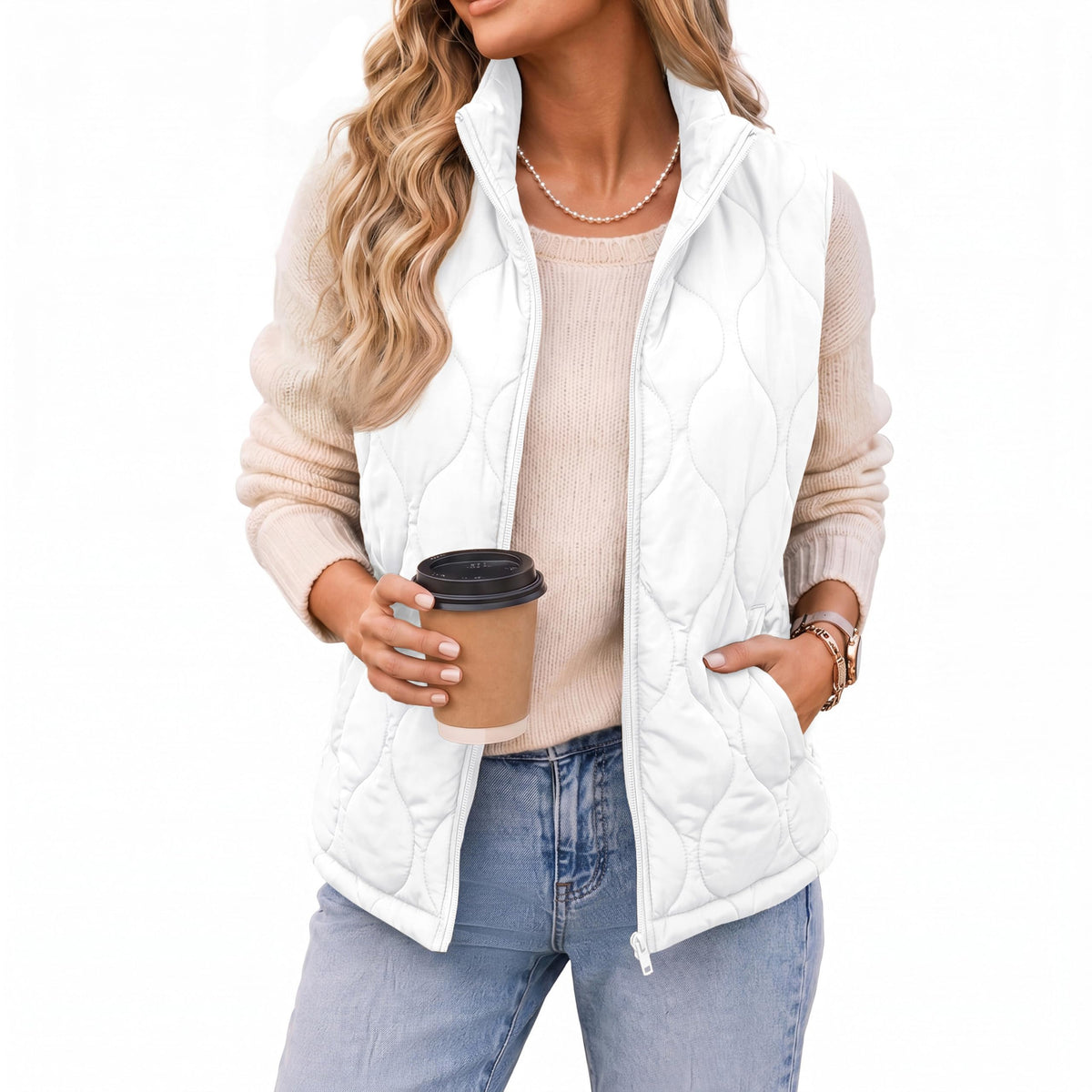 Zeagoo Womens Puffer Vest Lightweight Quilted Coat Sleeveless Jackets