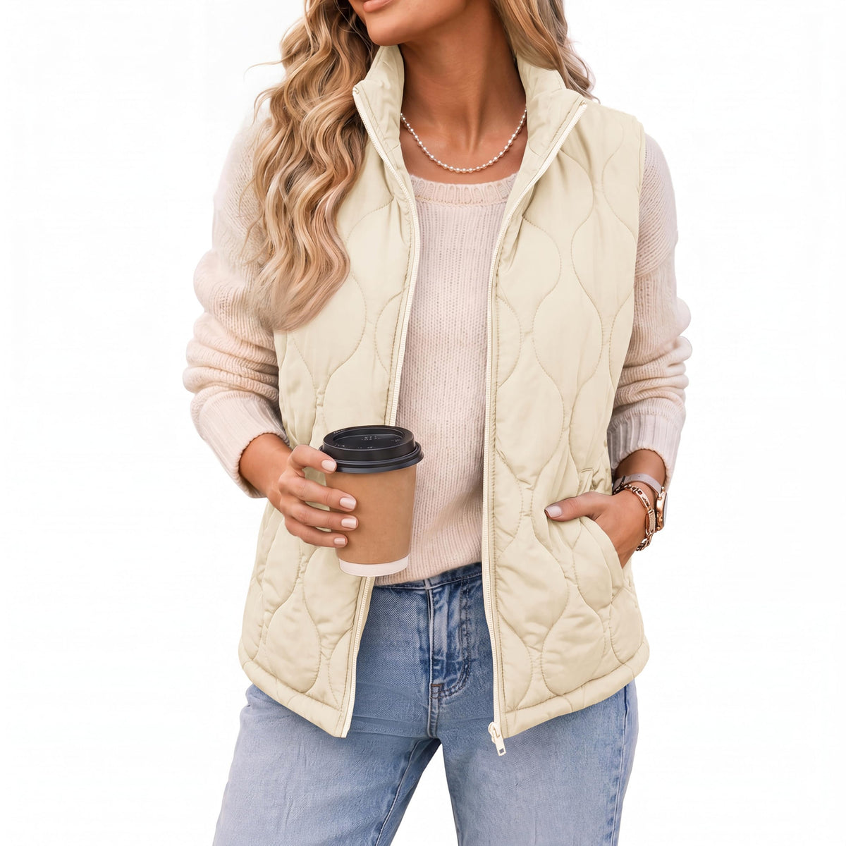 Zeagoo Womens Puffer Vest Lightweight Quilted Coat Sleeveless Jackets