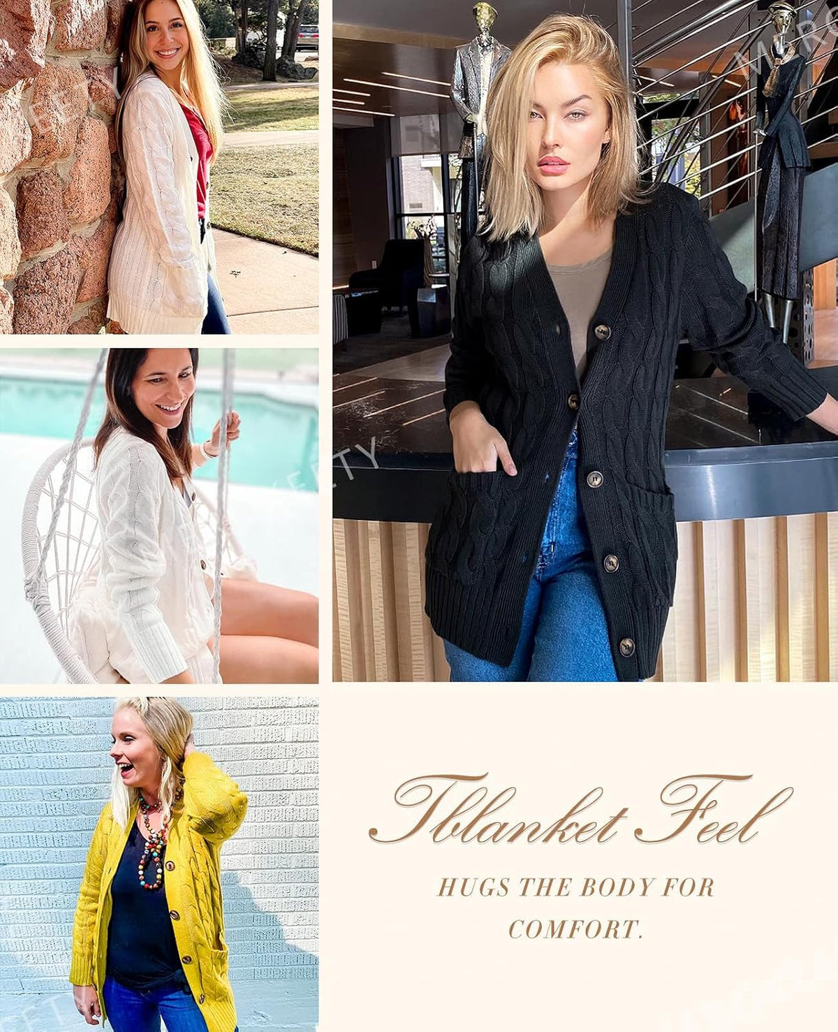 MEROKEETY Womens Fall 2026 Long Sleeve Cable Knit Cardigan Sweaters