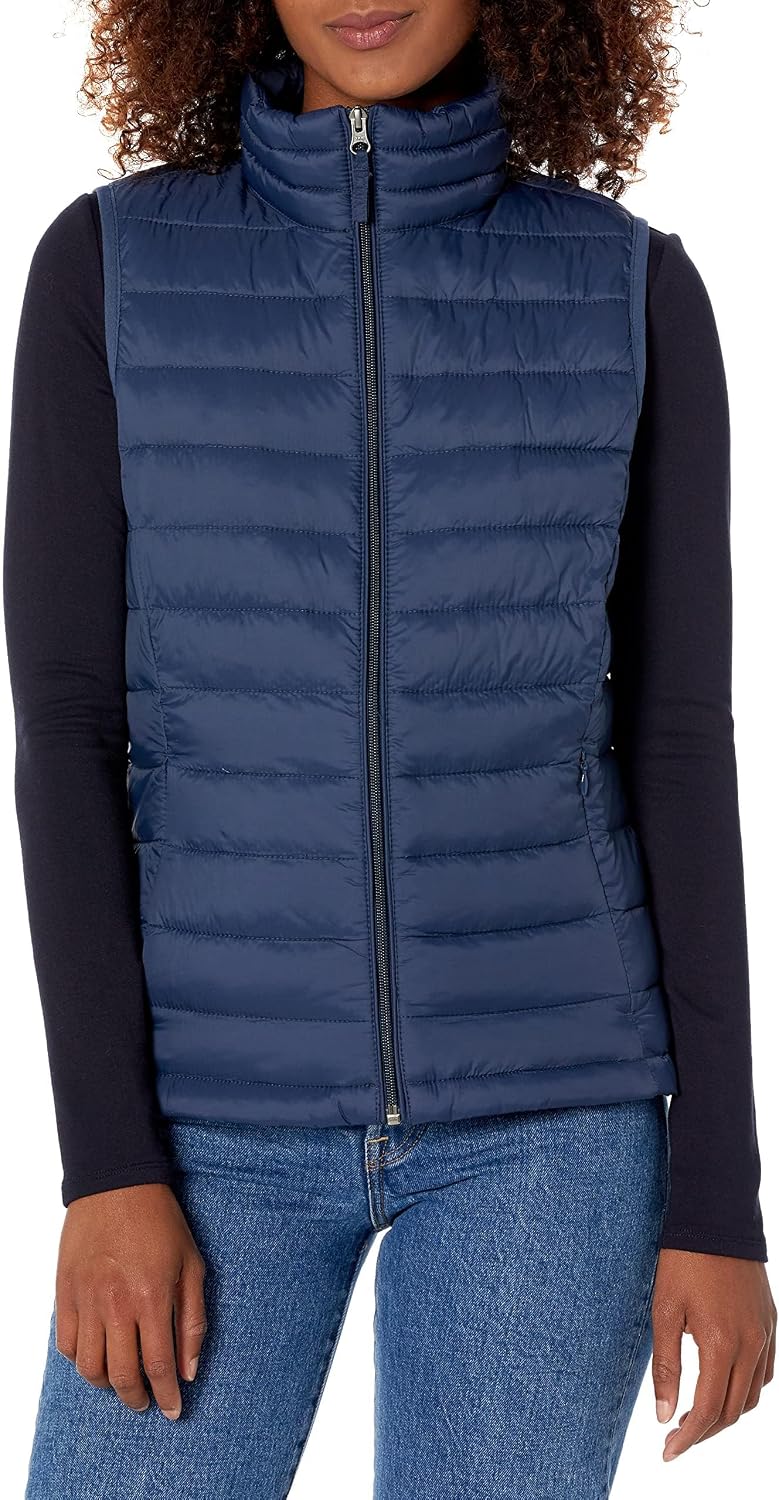 Amazon Essentials Women's Lightweight Water-Resistant Packable Puffer Vest