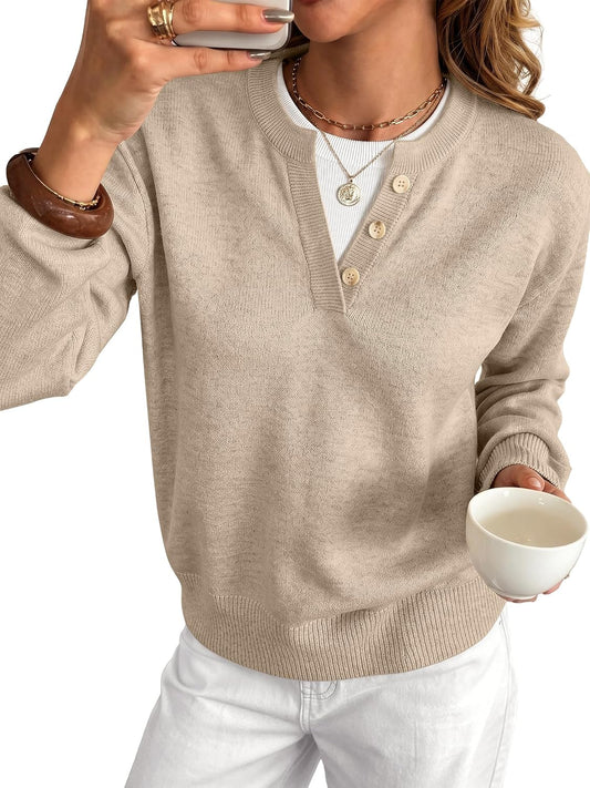 ANRABESS Sweaters for Women 2026 Fall Long Sleeve Lightweight Pullover Tops