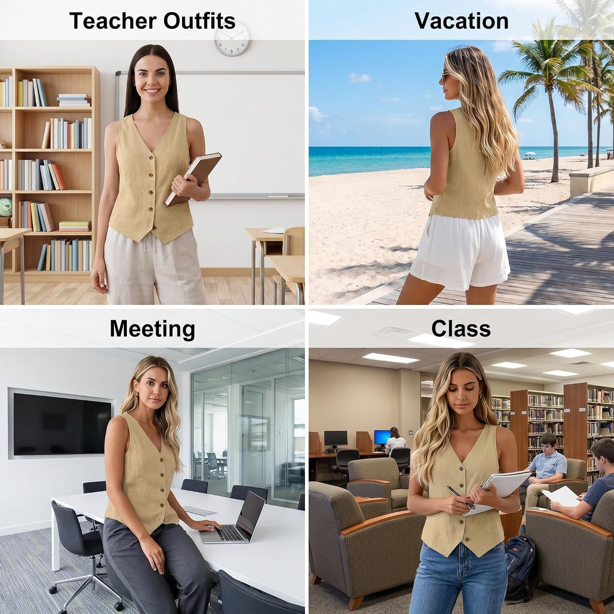 Vest Tops for Women Cotton Linen Summer Womens Vests Top Lightweight