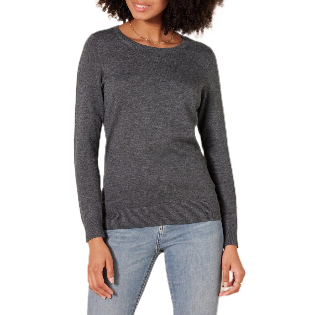 Amazon Essentials Women's Long-Sleeve Lightweight Crewneck Sweater, Flattering (Available in Plus Size)
