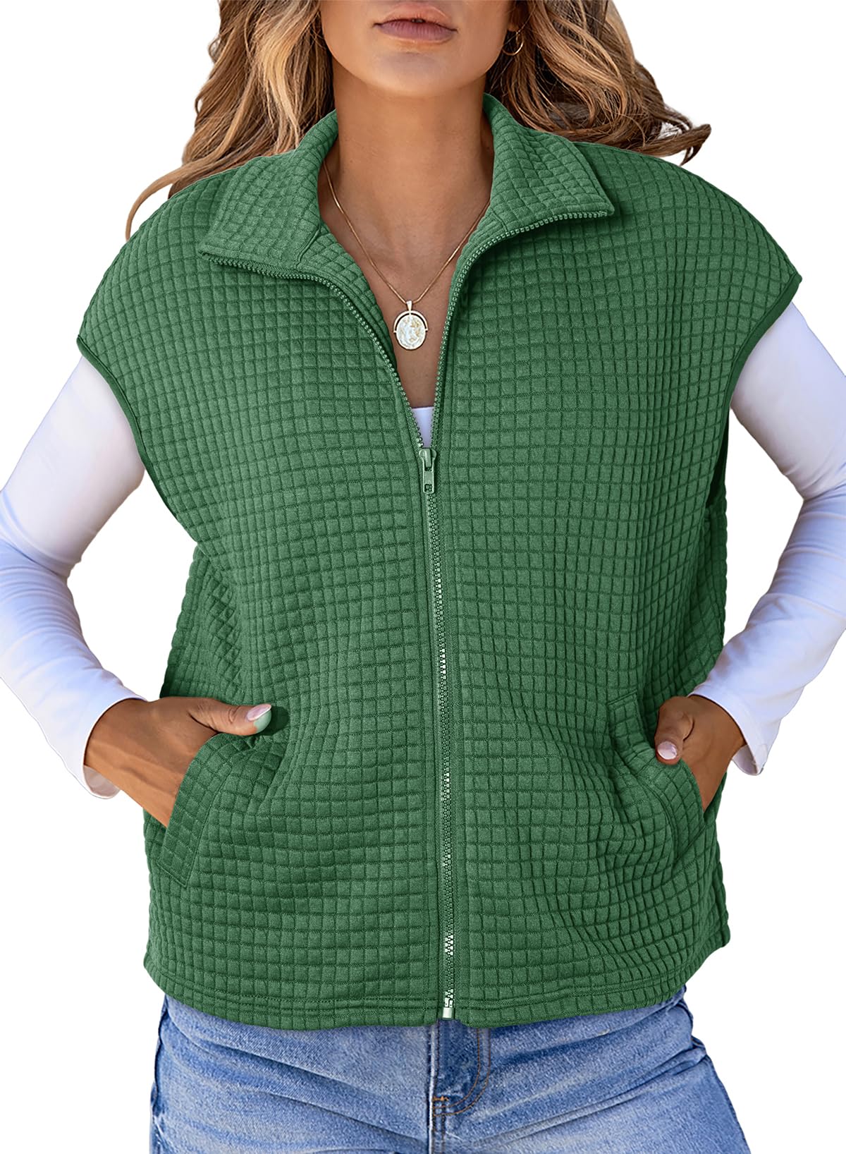 Dokotoo Womens Vest Tops 2026 Fall Cap Sleeve Waffle Knit Vests