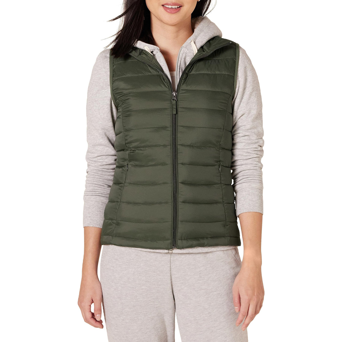 Amazon Essentials Women's Lightweight Water-Resistant Packable Puffer Vest