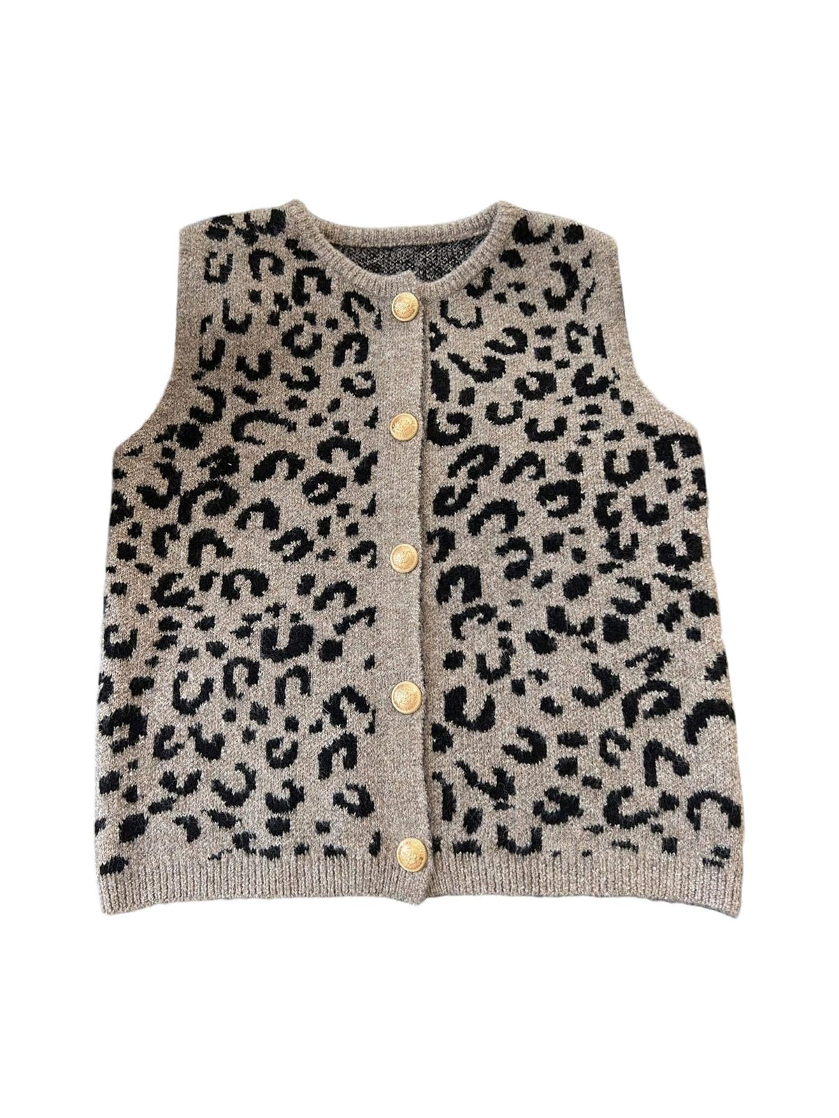 RoseSeek Women's Button Down Sweater Vest Sleeveless Crewneck Knit Knitwear