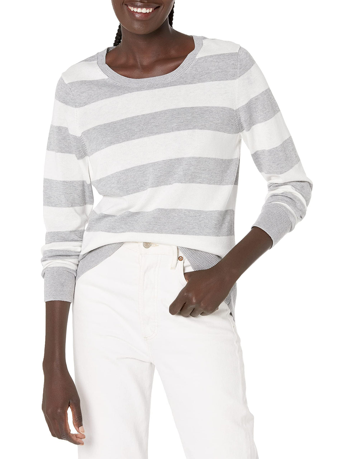 Amazon Essentials Women's Long-Sleeve Lightweight Crewneck Sweater, Flattering (Available in Plus Size)