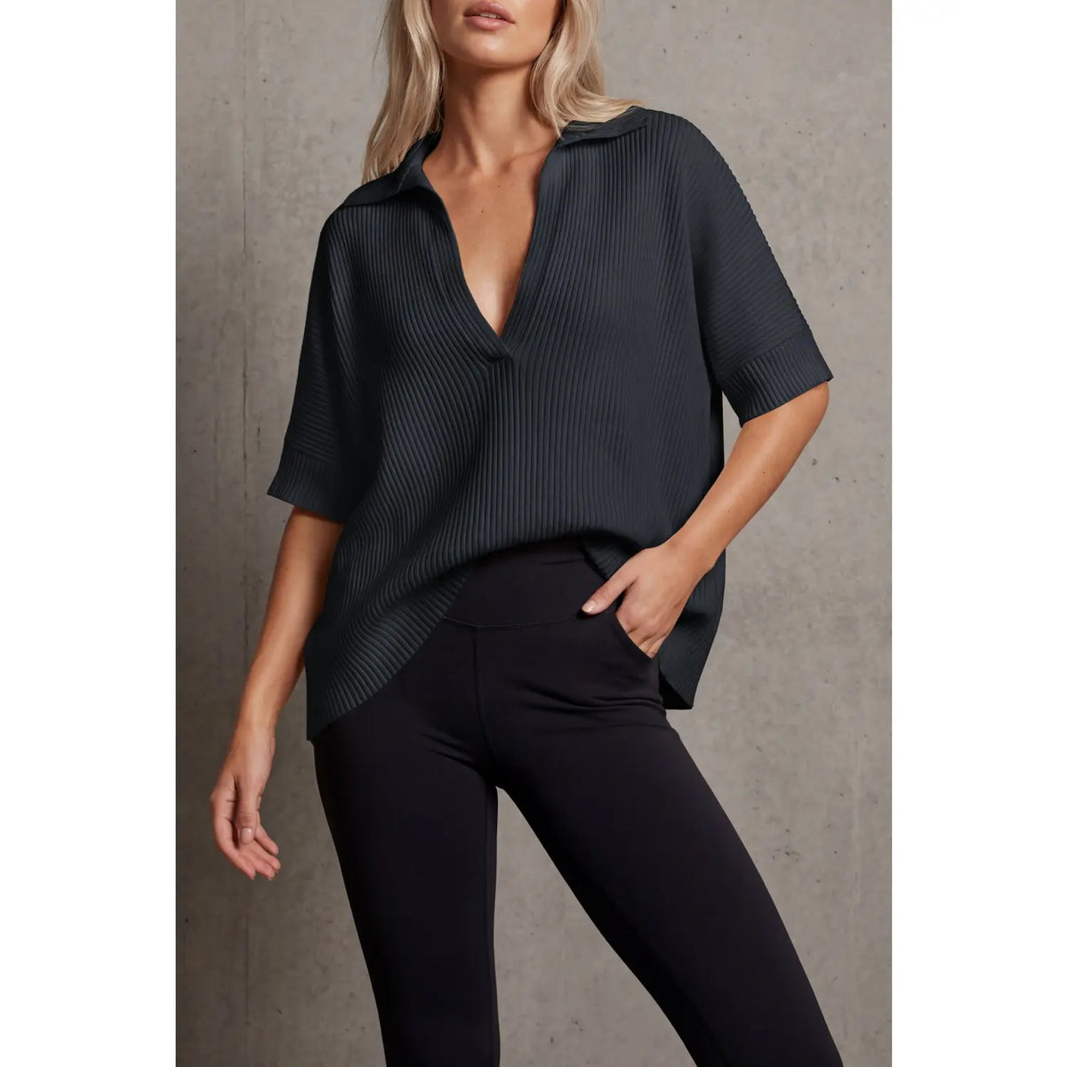 FISOEW Women's Knit Pullover Sweatshirt Oversized Deep V Neck Ribbed Long Sleeve Casual Lightweight Top for Women Knitwear Women's Clothes,back to school,back to school shopping Vneck Brown,sohochic