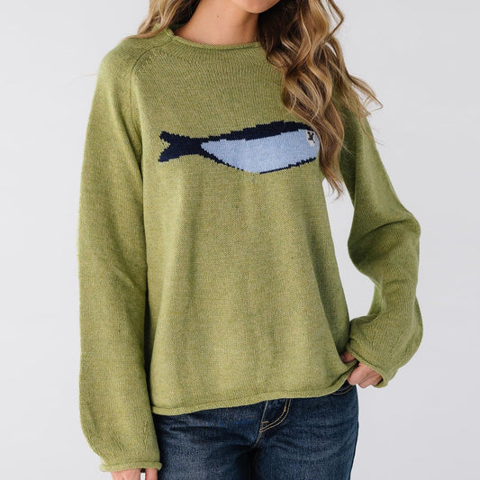 Women's Oversized Roll Neck Cute Animal Graphic Sweater Long Sleeve Chunky Knit Pullover Tops Casual Patterned Knitwear