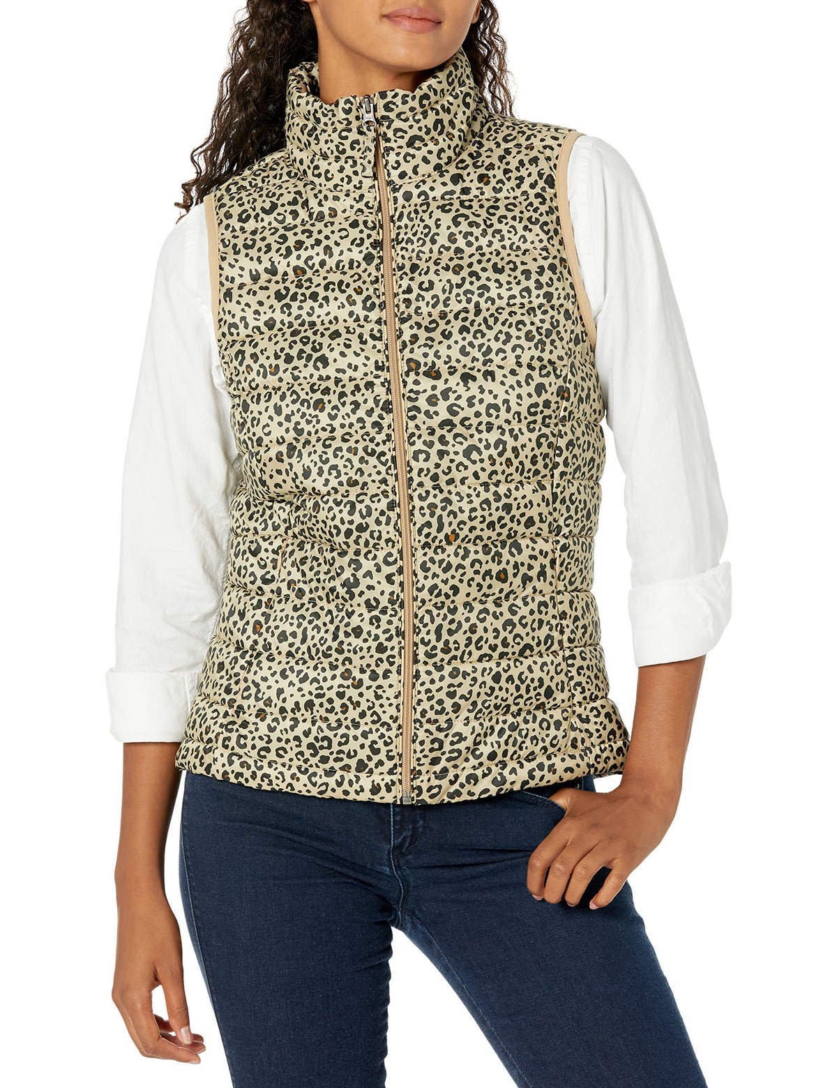 Amazon Essentials Women's Lightweight Water-Resistant Packable Puffer Vest