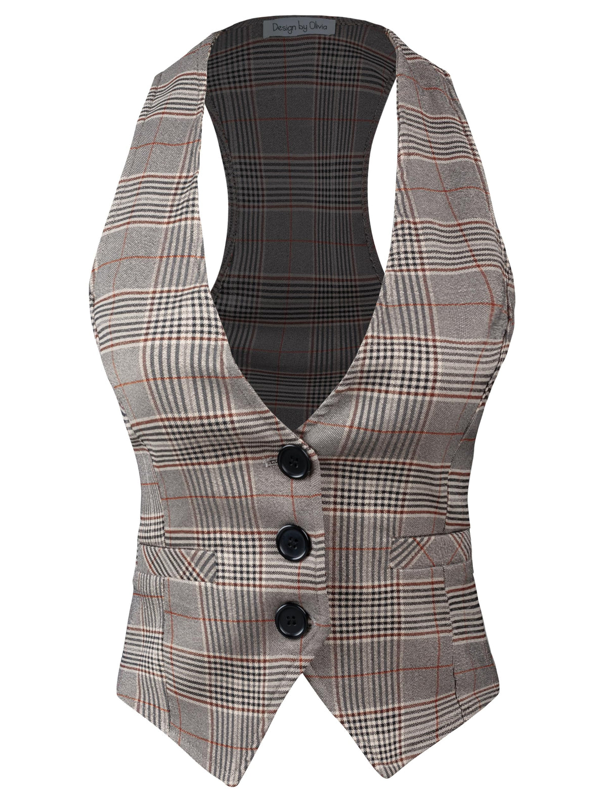 Design by Olivia Women's Racerback Tuxedo Vest