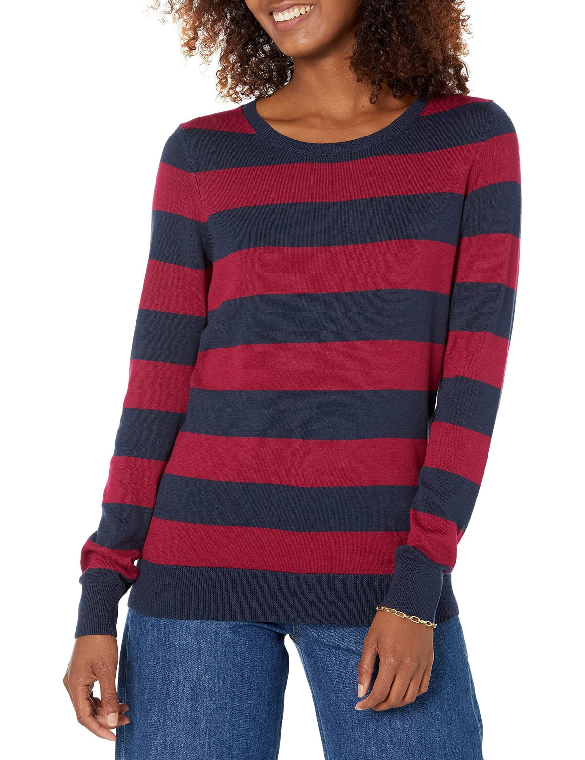 Amazon Essentials Women's Long-Sleeve Lightweight Crewneck Sweater, Flattering (Available in Plus Size)