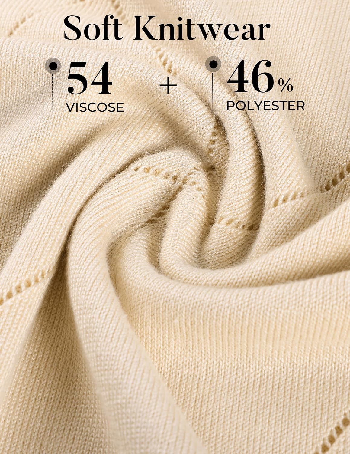Kate Kasin Women Fall Pullover Sweaters Cozy, V Neck Knit Collared Polo Top