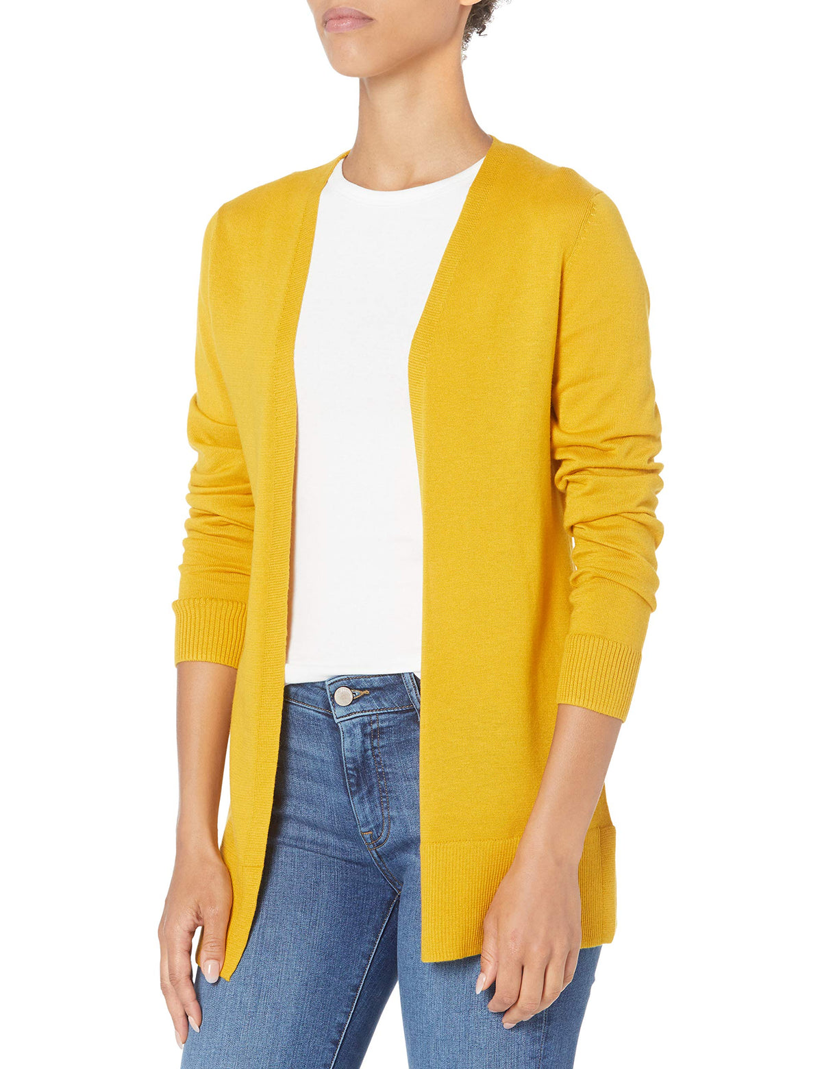Amazon Essentials Women's Lightweight Long-Sleeve Open-Front Long Cardigan Sweater, Regular Fit
