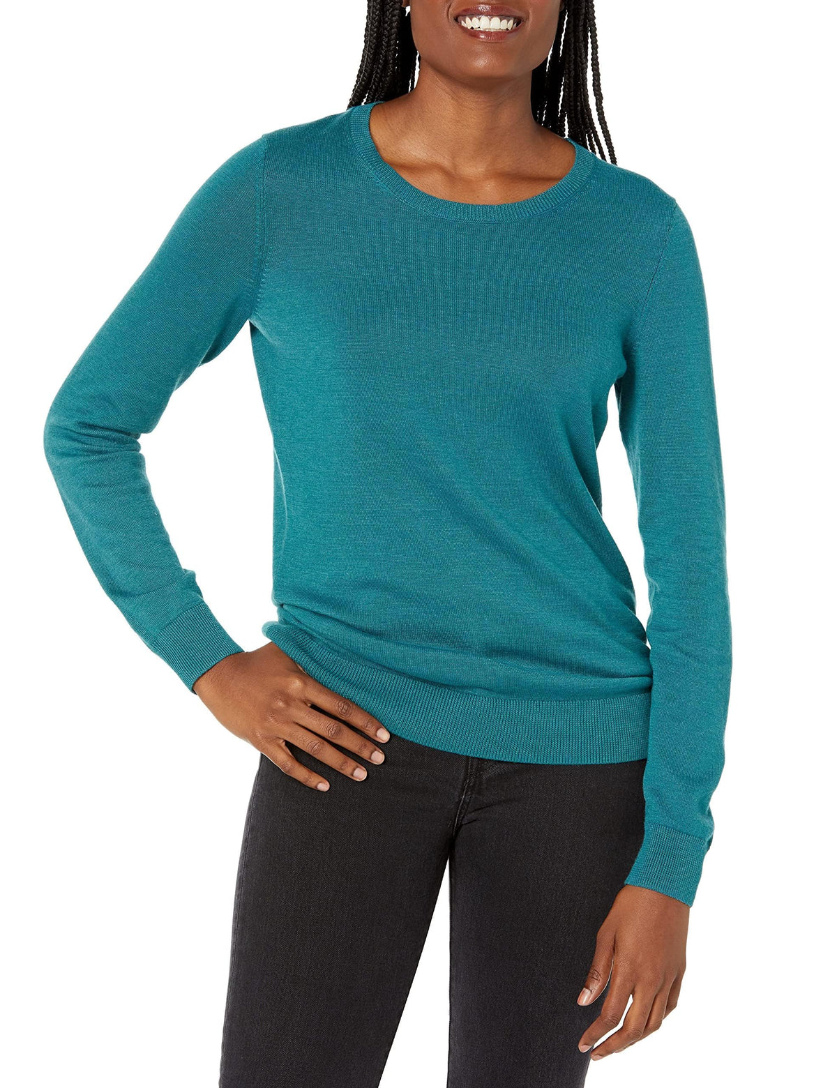 Amazon Essentials Women's Long-Sleeve Lightweight Crewneck Sweater, Flattering (Available in Plus Size)