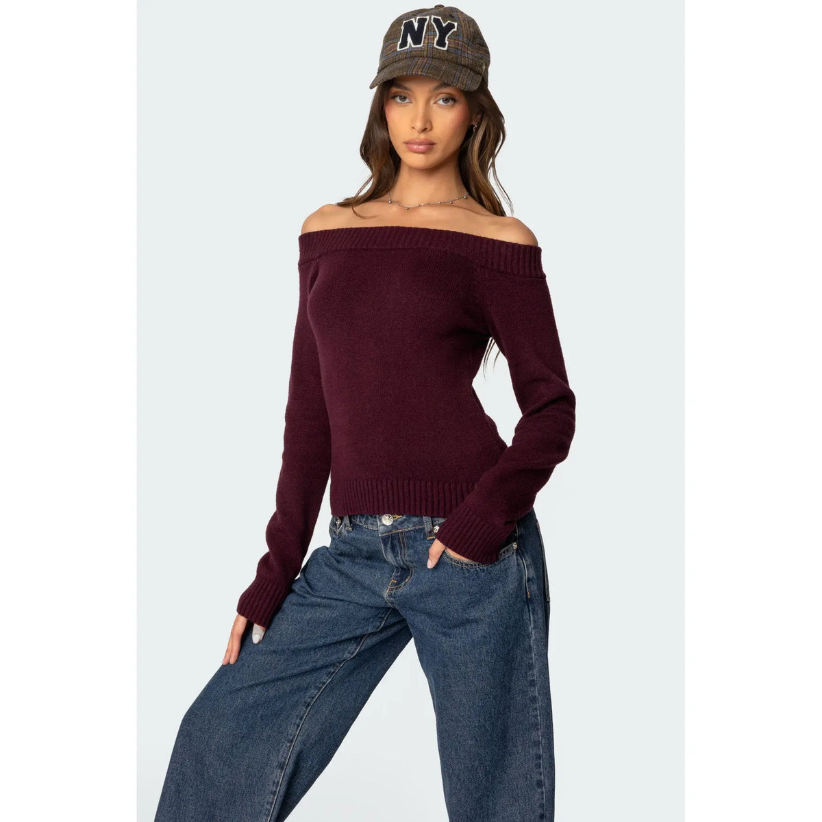 Elona Off Shoulder Knit Top