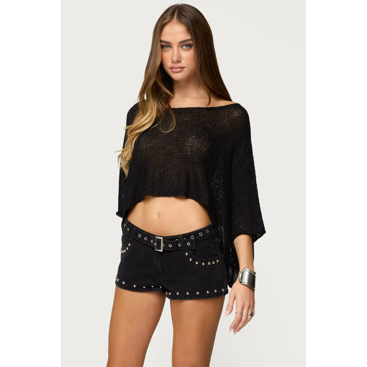 Laline Oversized Knit Crop Top
