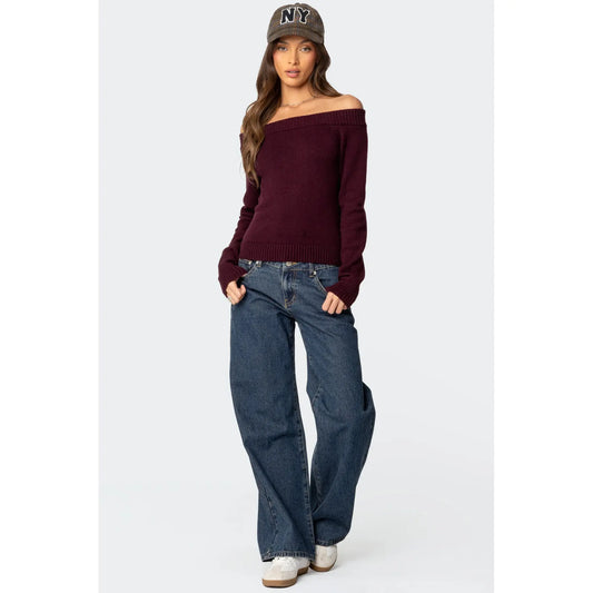 Elona Off Shoulder Knit Top
